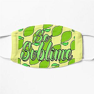 ‘So Sublime’ Lime Text Art Flat Mask