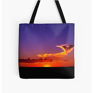 SUBLIME 61 Sunrise with Burnt Orange and Purple Sky All Over Print Tote Bag
