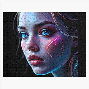 Neon Spectrum Portraits Create Captivating Digital Jigsaw Puzzle