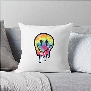 Melting Rainbow Smiley Melting Rainbow Smiley subtronics  Throw Pillow RB2306