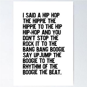 Rappers Delight 
Sugar Hill Gang 
Lyric Art Music 
Hip Hop Music Poster 
Classic Rap Song 
I said Hip Hop Poster
