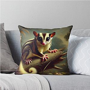 Sugar Glider Art Throw Pillow