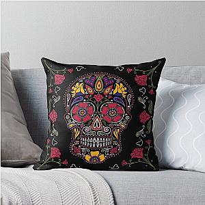 Day of the Dead Sugar Skull Throw Pillow