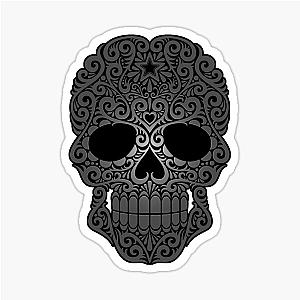 Dark Swirling Sugar Skull Sticker