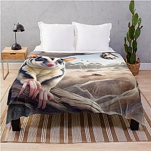 Sugar glider Australia throw blanket