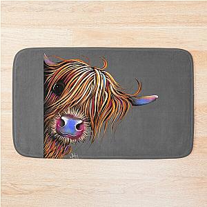 Highland Print Scottish Sugar Lump on Grey By Shirley MacArthur Bath Mat