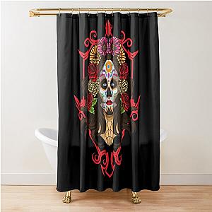 Santa Muerte La Calavera Catrina Sugar Skull Shower Curtain