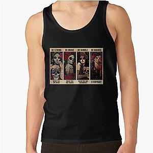 Day of the Dead Sugar Skull Women Strong Humble Badass Tank Top