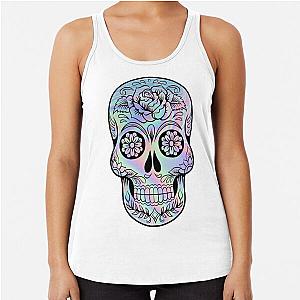Holographic Sugar Skull Racerback Tank Top