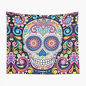 Sugar Skull Art Cosmos Tapestry