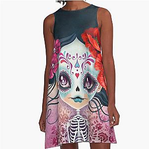 Amelia Calavera Sugar Skull A-Line Dress