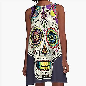 Sugar Skull Day of Dead A-Line Dress