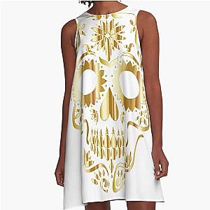 Gold Skull A-Line Dress