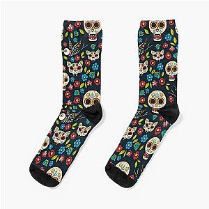 Sugar Skull Pattern Socks