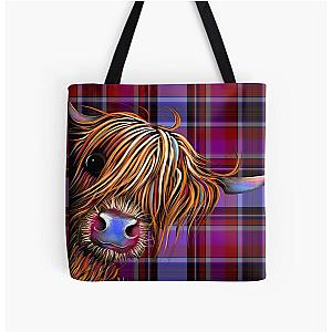 Scottish Highland Cow by Shirley MacArthur All Over Print Tote Bag