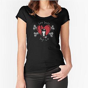 Sugar Hiccup Love Sucks Boys Lie Design Fitted Scoop T-Shirt