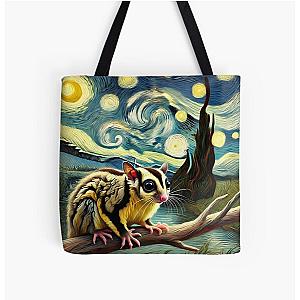 Sugar Glider Art - Sugar Glider Lovers All Over Print Tote Bag