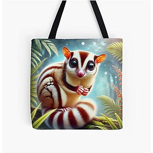 Sugar Glider Art - Sugar Glider Lovers Over Print Tote Bag