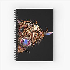 Highland Cow Print Scottish SuGaR LUMP 2 BY Shirley Macarthur Spiral Notebook