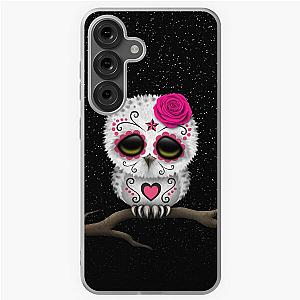 Cute Pink Day of the Dead Sugar Skull Owl Phone Case
