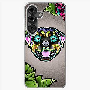 Rottweiler Day of the Dead Sugar Skull Dog Soft Case for Samsung Galaxy