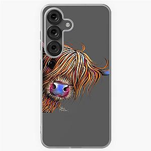 Highland Cow Print Scottish SuGAR LUMP on Grey BY Shirley MacArthur Samsung Galaxy Soft Case