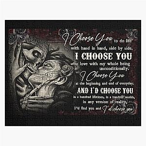 Day of the Dead Sugar Skull Couple Jigsaw Puzzle