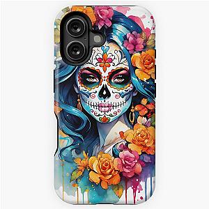 Beautiful sugar skull Woman iPhone Case