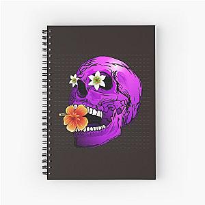 Purple Floral Sugar Skull Spiral Notebook