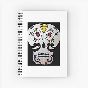 Black and White Sugar Skulls Spiral Notebook