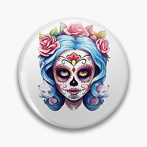 SUgar Skull Girl Pin