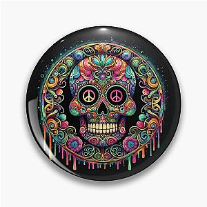 Psychedelic Sugar Skull 3 Pin