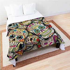 Sugar Skull Collage Comforter