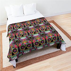 sugar skull full colors Comforter