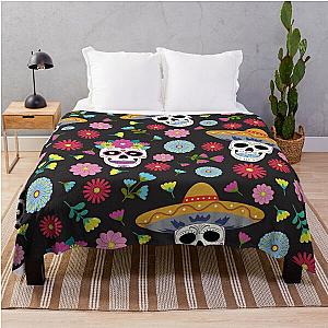 Day of the Dead Sugar Skulls Throw Blanket