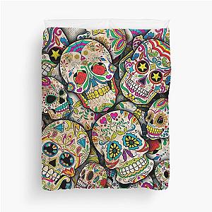 Sugar Skull Collage Duvet Cover