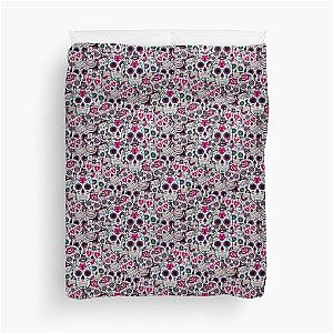 Pink Sugar Skull Pattern Duvet Cover