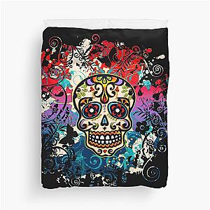 Mexican Skull, Sugar Skull, Day of the Dead, Dias de los muertos Duvet Cover