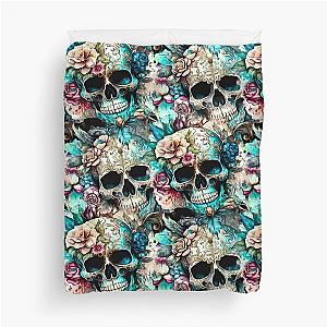 "Bloom Of The Dead" Sugar Skull Pattern Duvet Cover