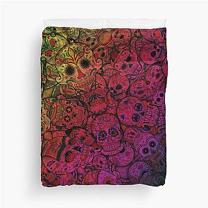 Rainbow Sugar Skulls Duvet Cover