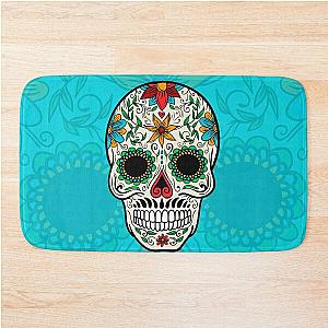 Sugar Skull Pattern Bath Mat