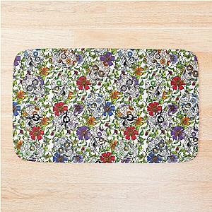 Sugar Skull Floral Bath Mat