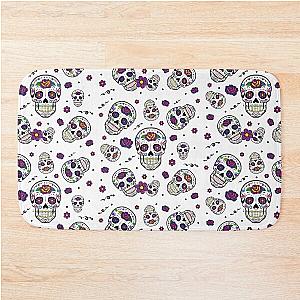 Sugar skull pattern Bath Mat