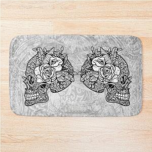 Flower Sugar Skull Bath Mat