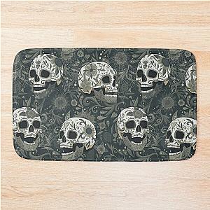 Sugar Skull Pattern Bath Mat