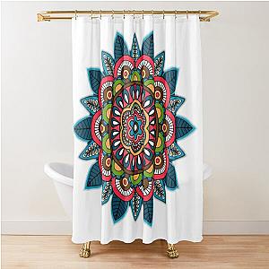 Sugar Skull Coloring Flower Shower Curtain