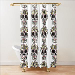 Sugar Skull Tattoo Shower Curtain