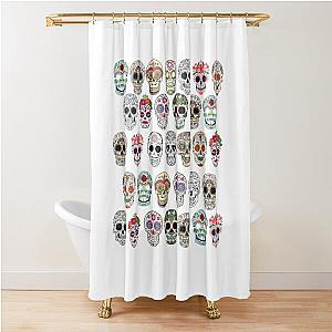 Sassy Sugar Skull Design Shower Curtain