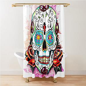 Sugar Skull - A Funny Horror T-Shirt Shower Curtain