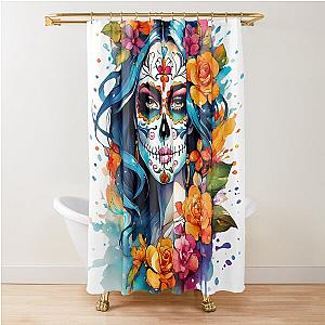 Beautiful sugar skull Woman Shower Curtain